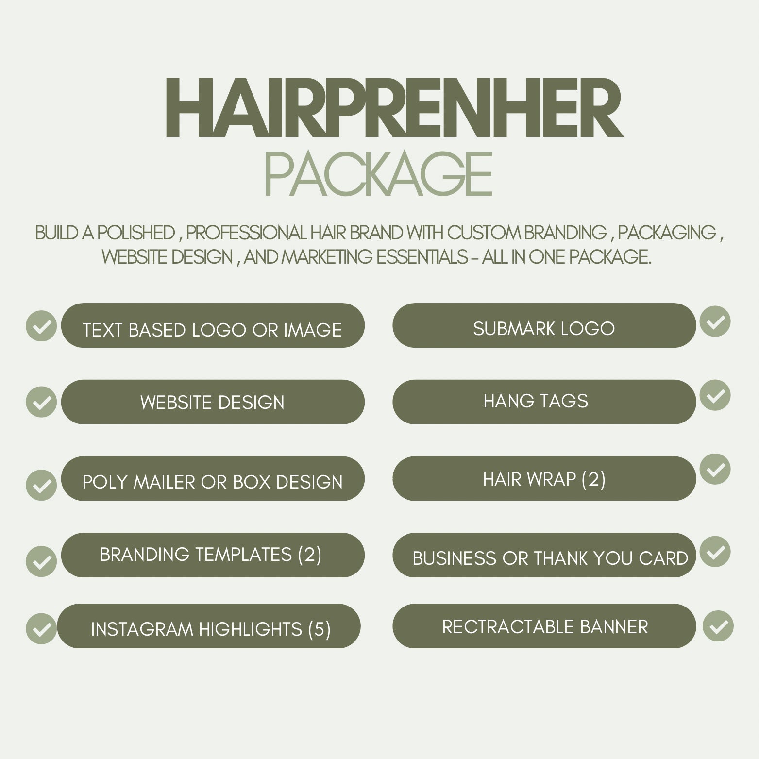 Hairpreneur Package