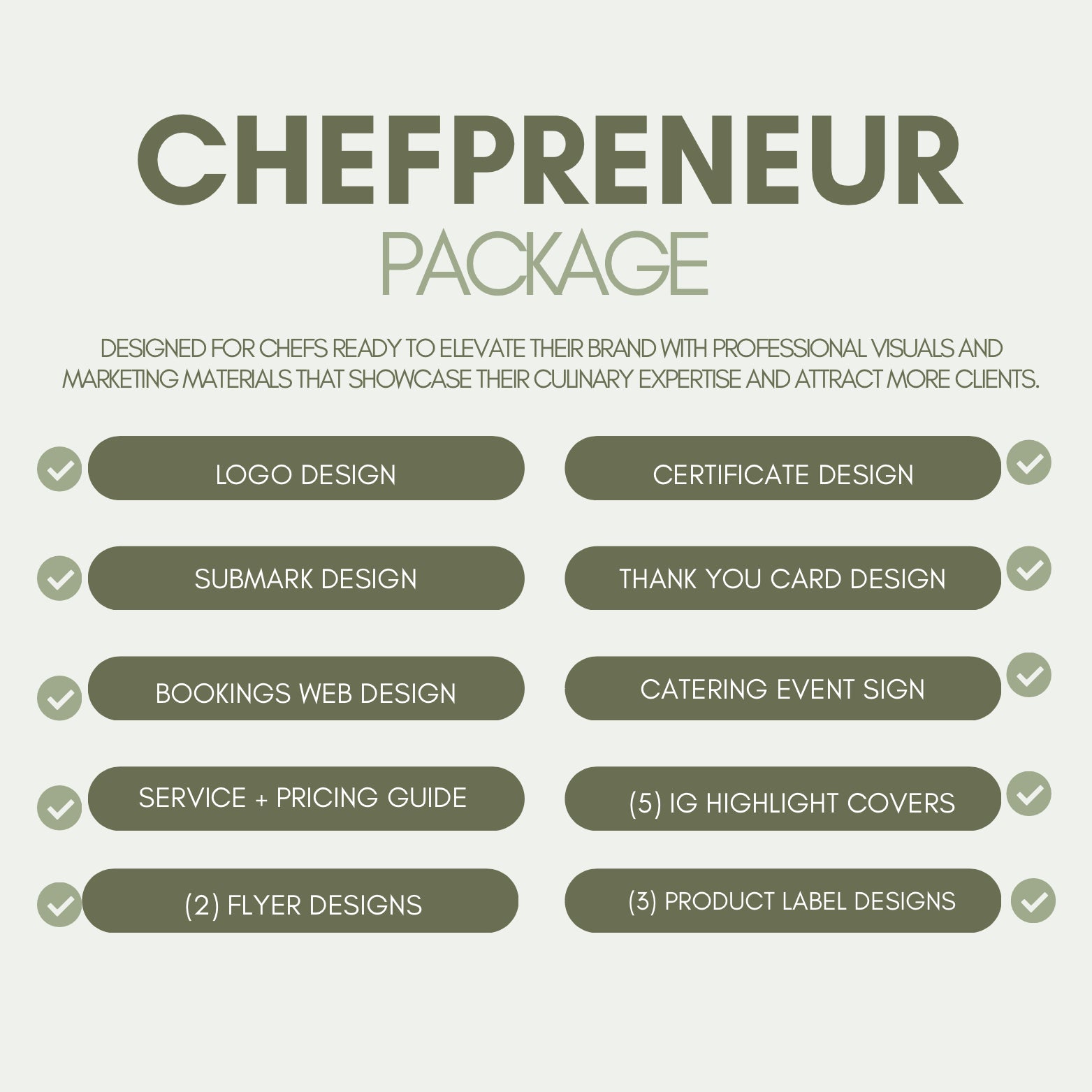 Chefpreneur Package